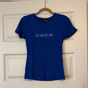 Brand New with Tags Bebe Royal Blue Short Sleeve Tee